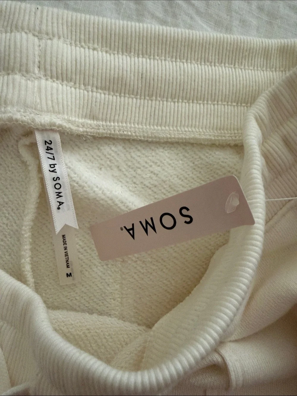 Soma Cream Drawstring Track Joggers